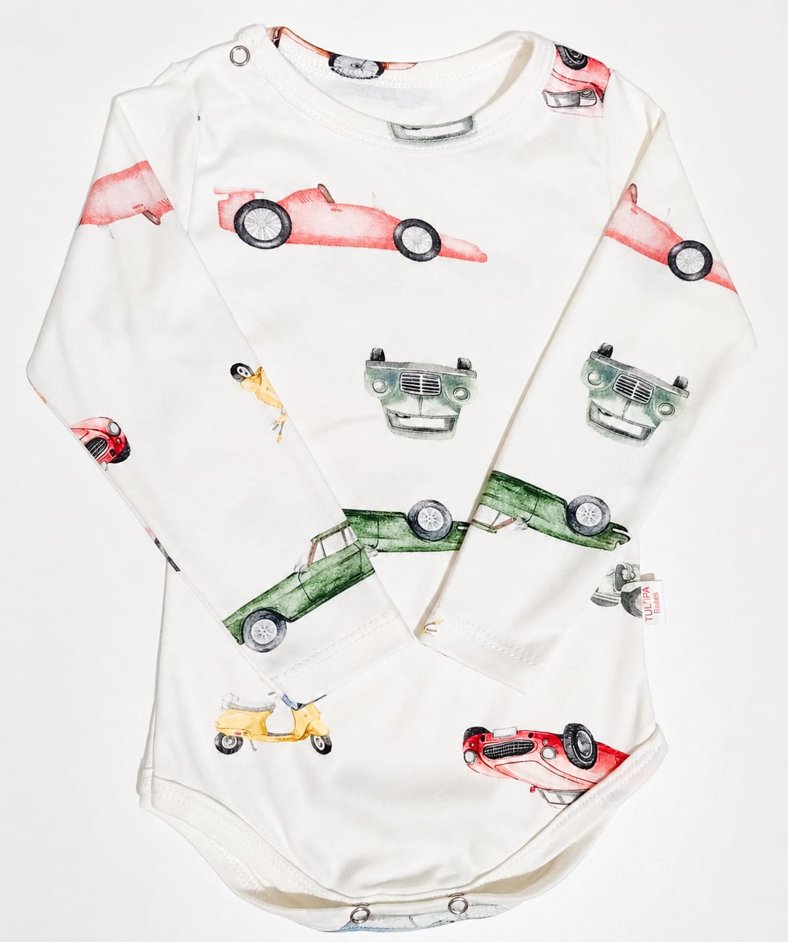 Body camiseta algodón varón — estampa autos de TULIPA BEBÉS