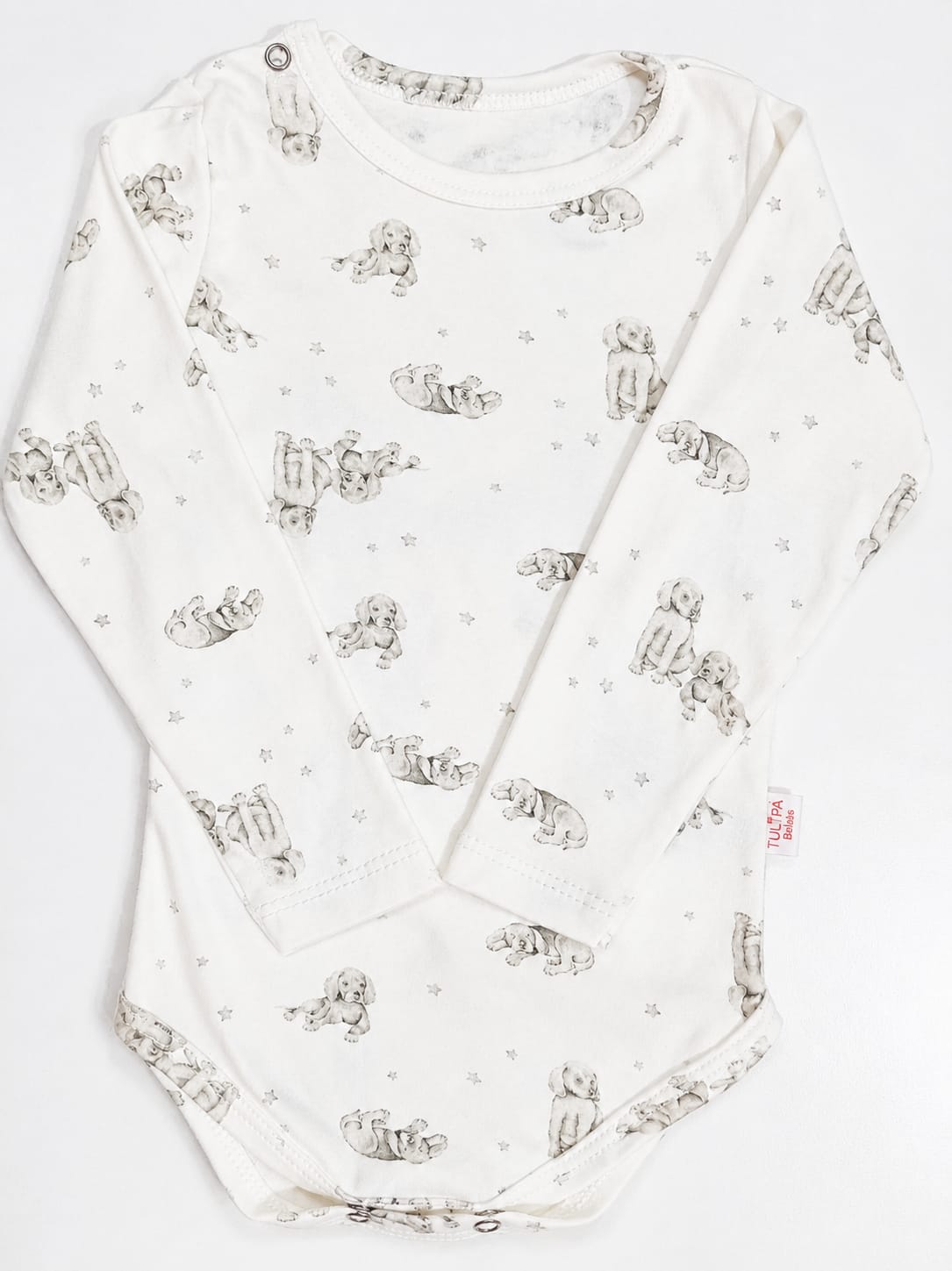 Body camiseta algodón varón — estampa perritos de TULIPA BEBÉS